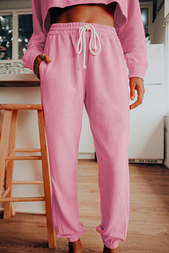 Prince Rose Pink Drawstring Joggers 5