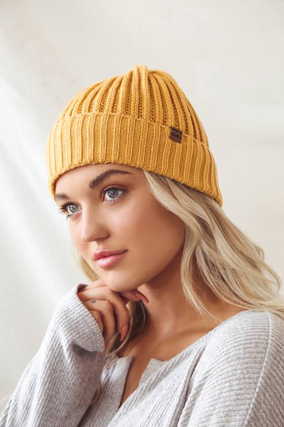 So Chill Golden Yellow Beanie 2