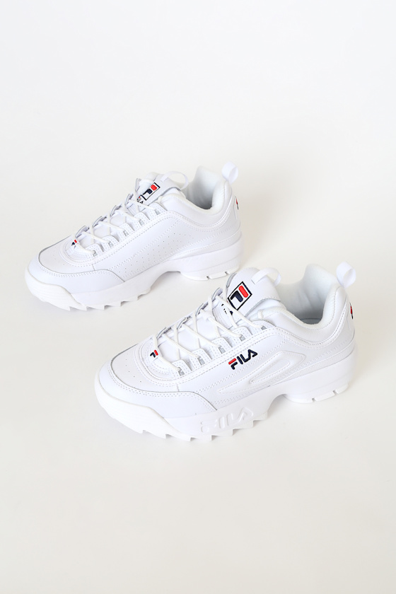 fila disruptor patent white