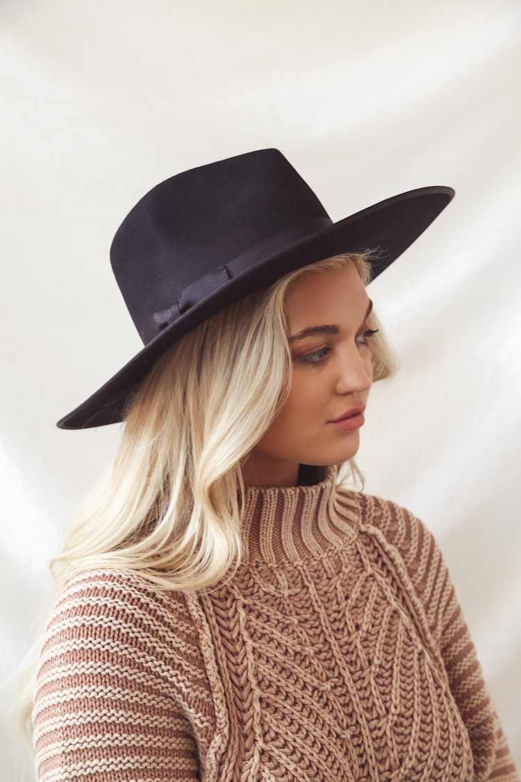 Lack of Color Black Rancher - Black Fedora Hat - Wool Hat  display picture 3