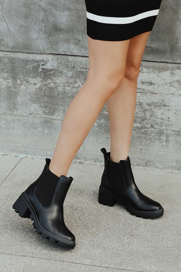 Black ankle boots