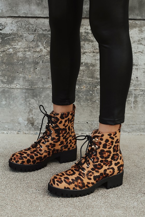 leopard ankle booties