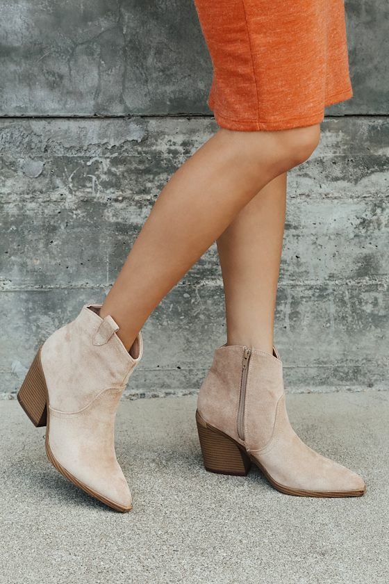 beige platform ankle boots