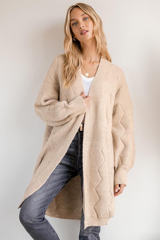 thick cream cardigan