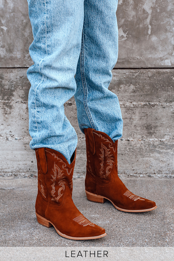 cowboy boots suede