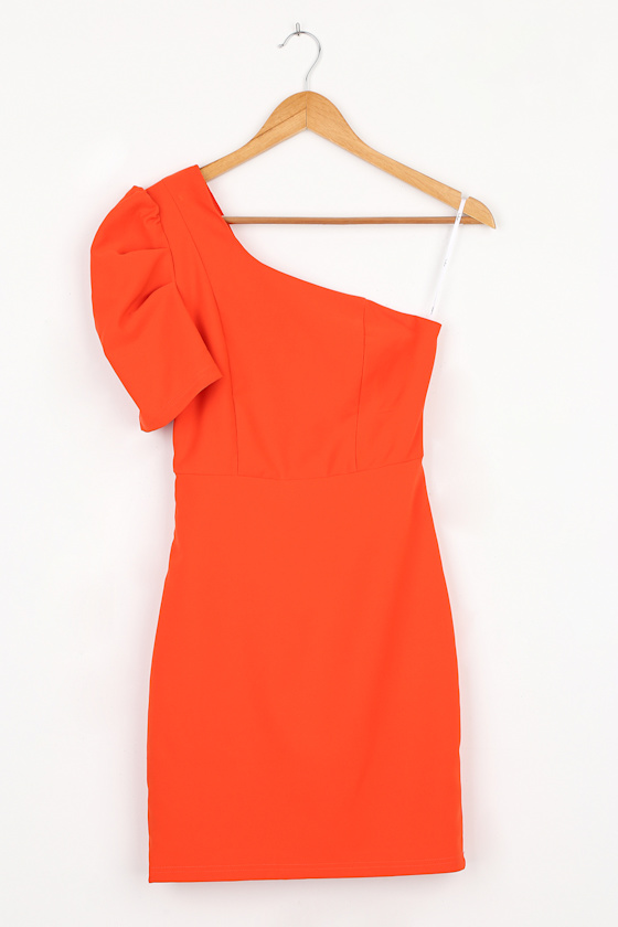 Sexy Red Dress - One-Shoulder Dress - One-Shoulder Bodycon - Lulus