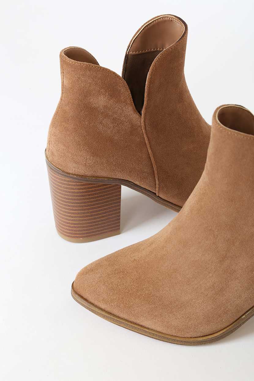 knee length dresses for ladies Thursday Boot Company Women's Tan Leather Uptown Bootie Size 7 main image 1