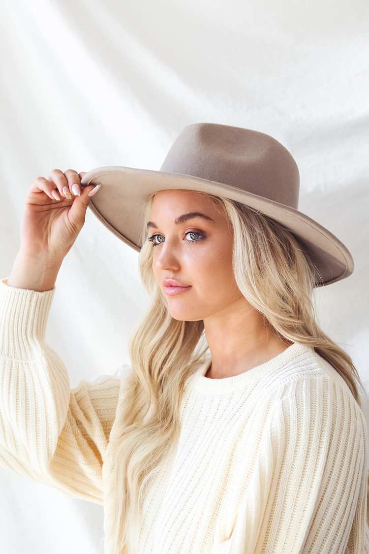 Brixton, Joanna, Wide Brim Fedora Joanna Wheat Straw Fedora Hat - Desert Palm - FINAL SALE  main image 4