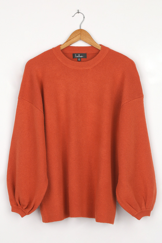 Rust Orange Sweater - Oversized Sweater - Tunic Sweater - Lulus