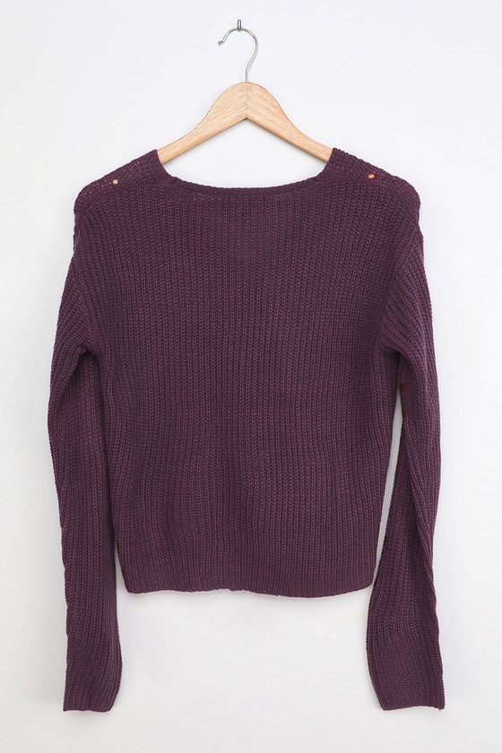 Cute Purple Sweater - Knit Sweater - Cozy Sweater - Lulus