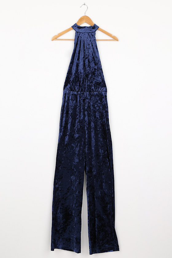 crushed velvet jumpsuit