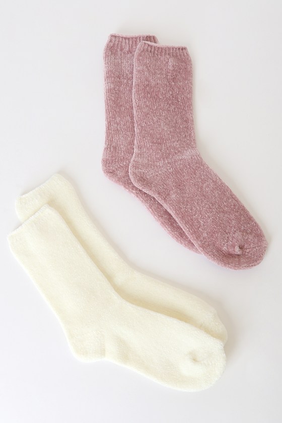 2 Pack Socks Chenille Socks Lounge Socks Plush Socks Lulus