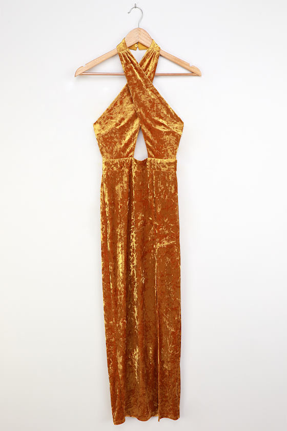 golden yellow gown