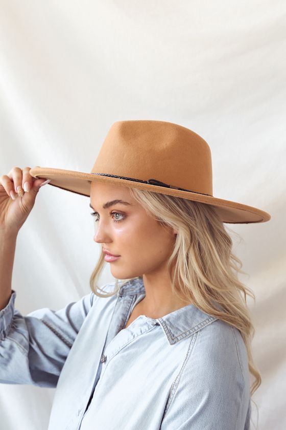 Into the Wild Camel Felt Fedora Hat 1
