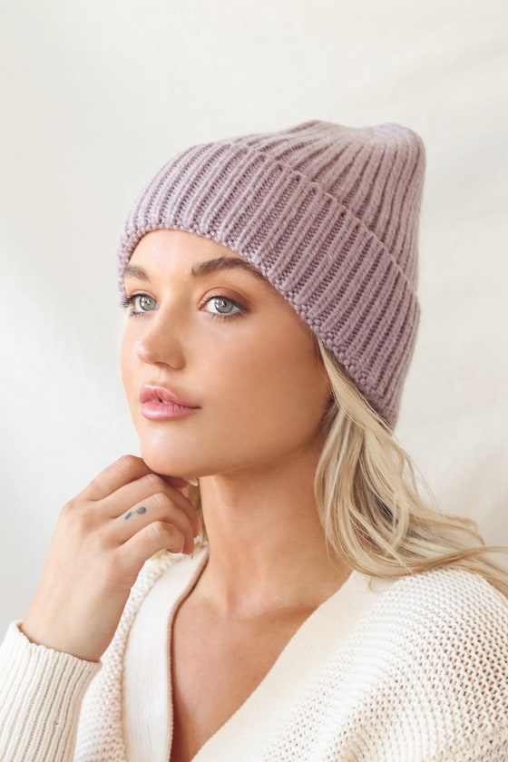 Knit Beanie Slouchy Beanie Purple Beanie Purple Hat Lulus