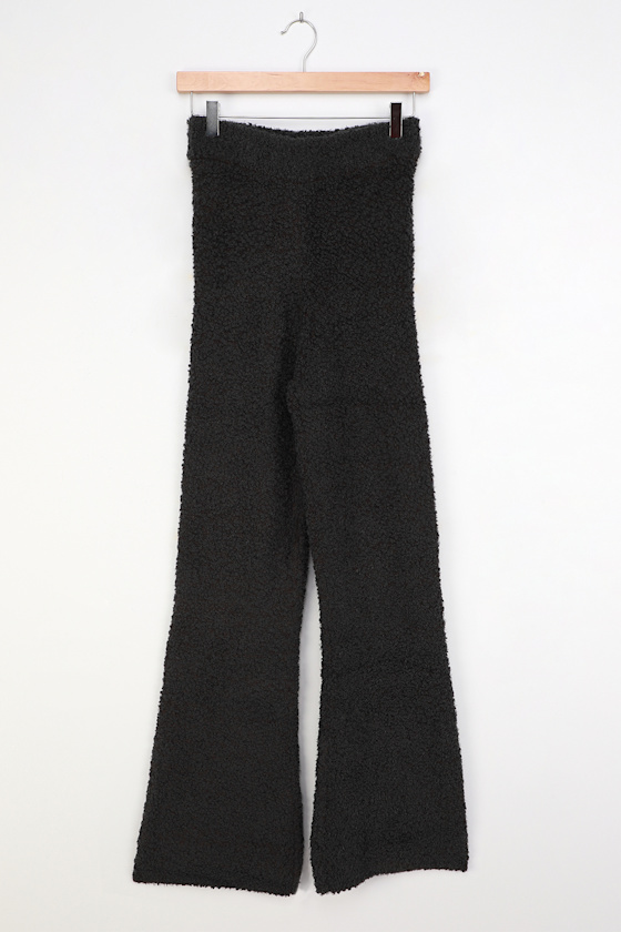 black fuzzy pants