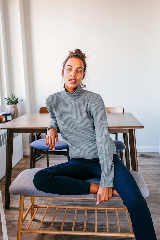 Stay Snug Heather Grey Ribbed Turtleneck Sweater 5