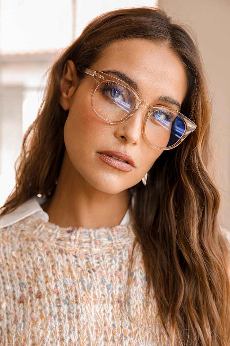 DIFF Eyewear Weston - Blue Light Glasses - Clear Glasses - Lulus display picture 3