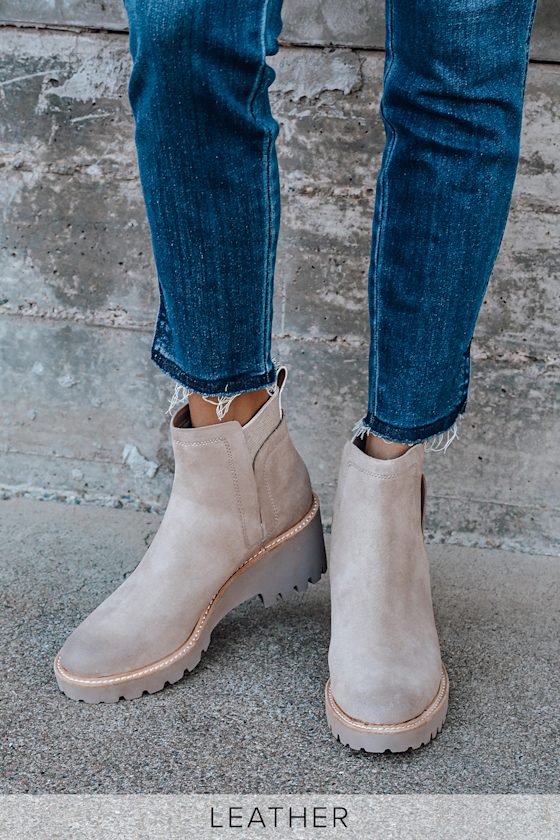 dolce vita gray suede booties