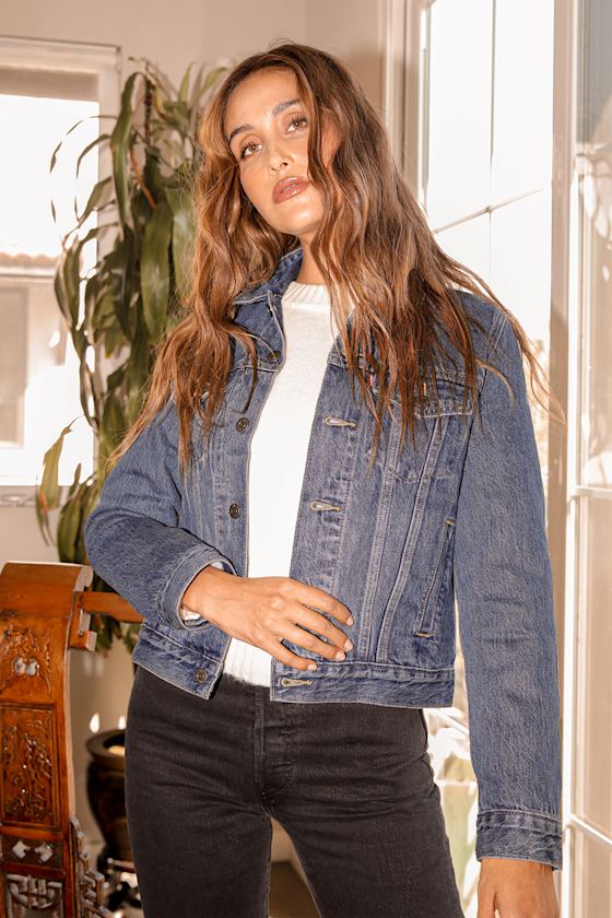 Original Trucker Medium Blue Denim Jacket 6