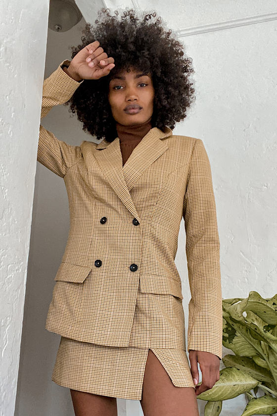 Handle Your Business Yellow Plaid Mini Skirt 1