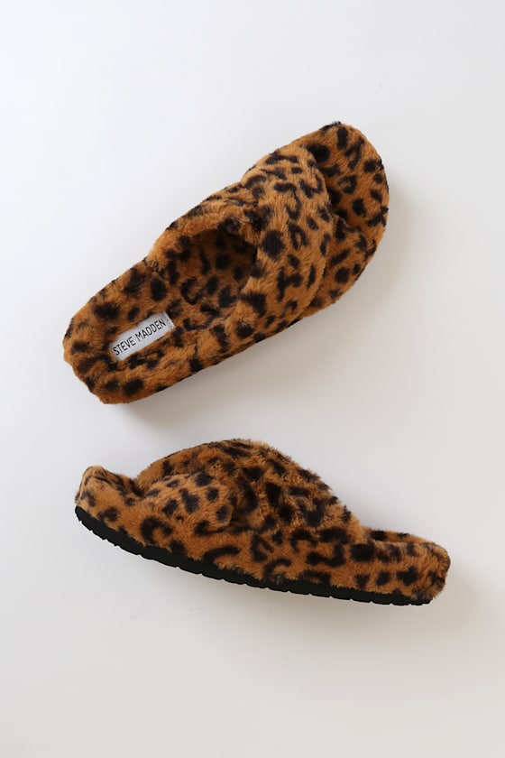 fur slide on slippers