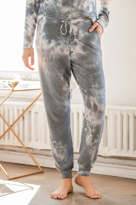 Coco Blue Multi Tie-Dye Drawstring Jogger Pants 6