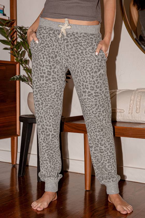 leopard print joggers
