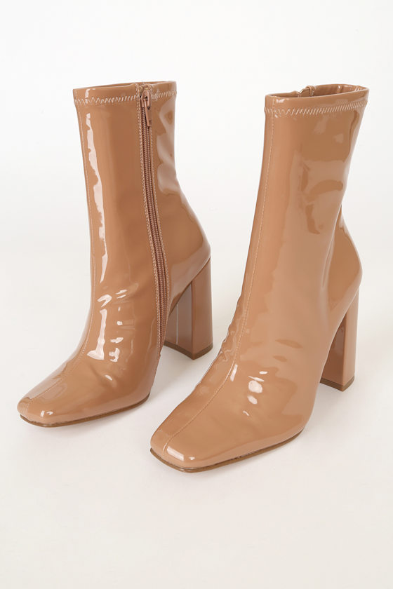 square toe mid calf boots