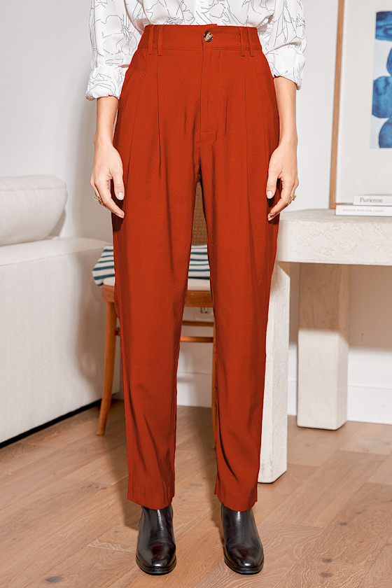 orange trousers primark