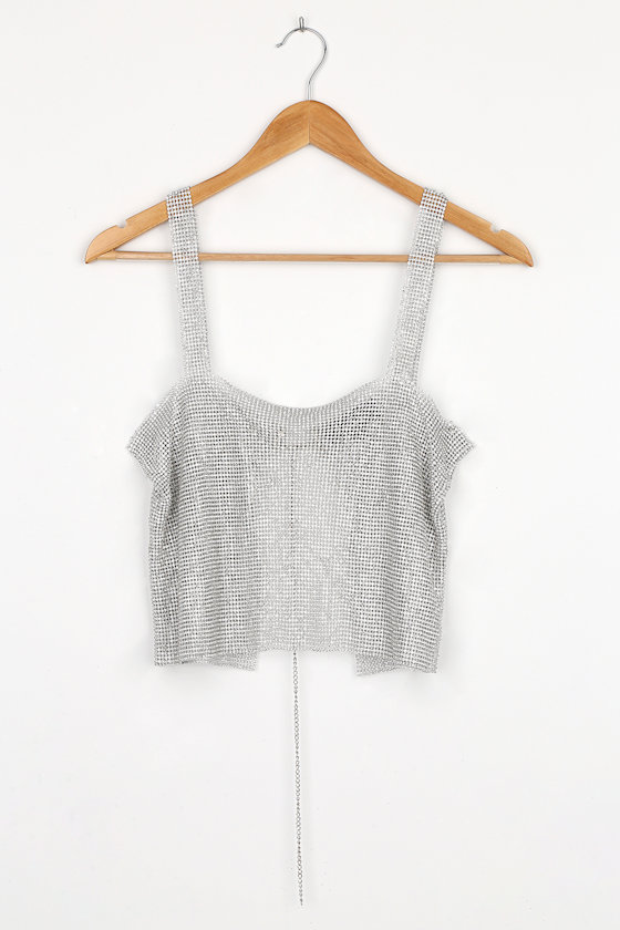 silver top party wear