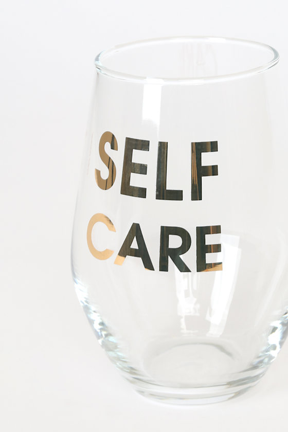 Self Care Stemless Wine Glass 1