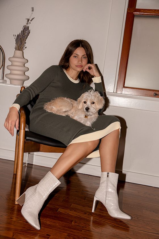 busty sweater dress
