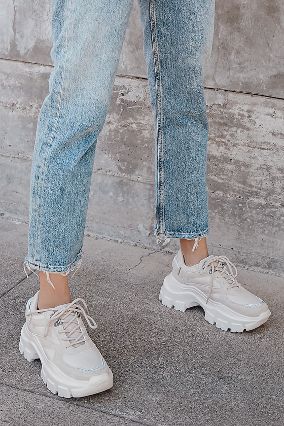 Beige Chunky Sneakers - Athleisure Sneakers - Fashion Sneakers - Lulus