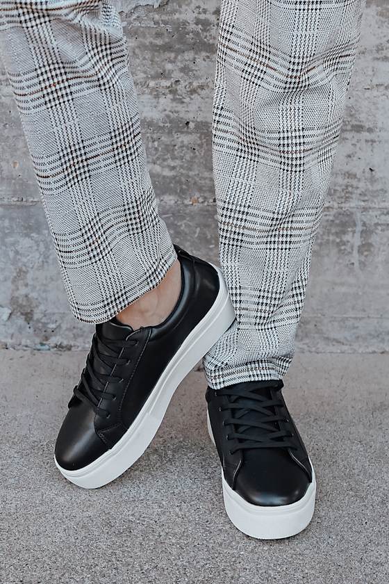 black platform sneakers