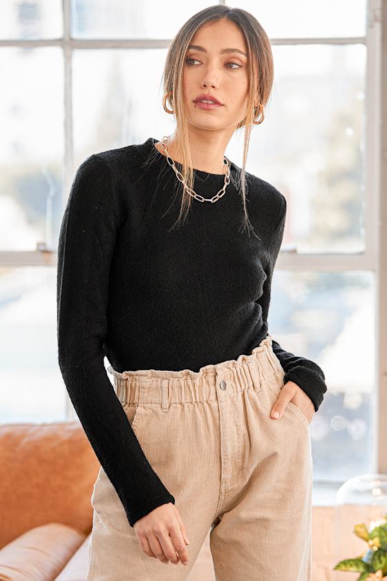 Living the Cozy Life Black Pullover Sweater 5