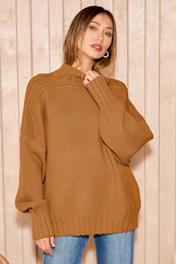 Toasty Mornings Dark Mustard Knit Oversized Sweater 4