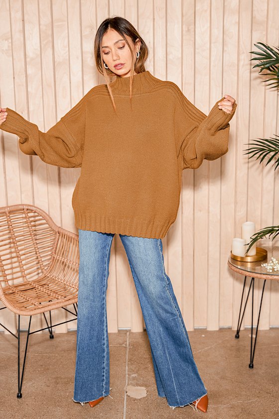 Toasty Mornings Dark Mustard Knit Oversized Sweater 7