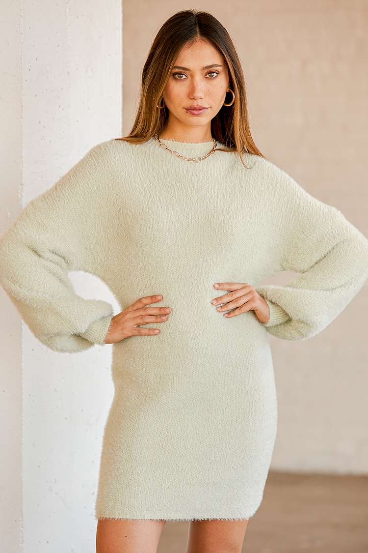 Fcuking Fab Foger Flavor Neon Lime Green Roll Neck Jumper Dress Girls Long  Sleeve Sequin Sweater Dress - GREEN | The Children's Place