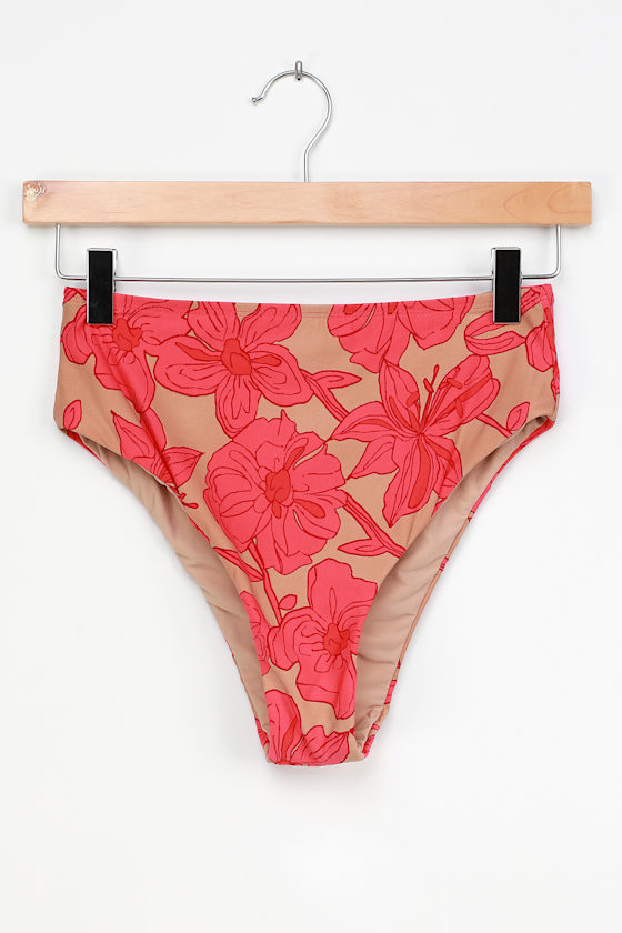 tan high waisted bikini