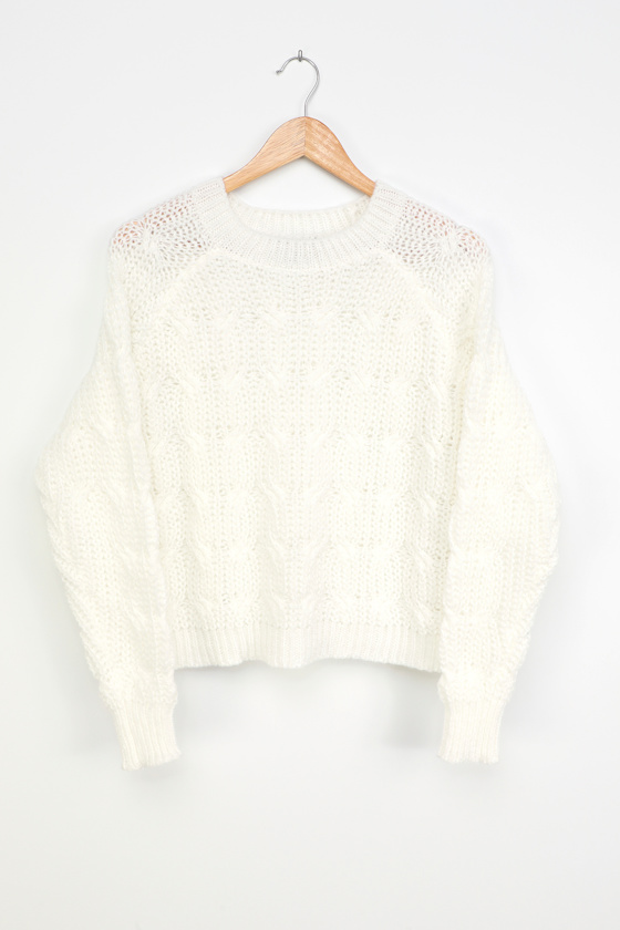 chunky white sweater