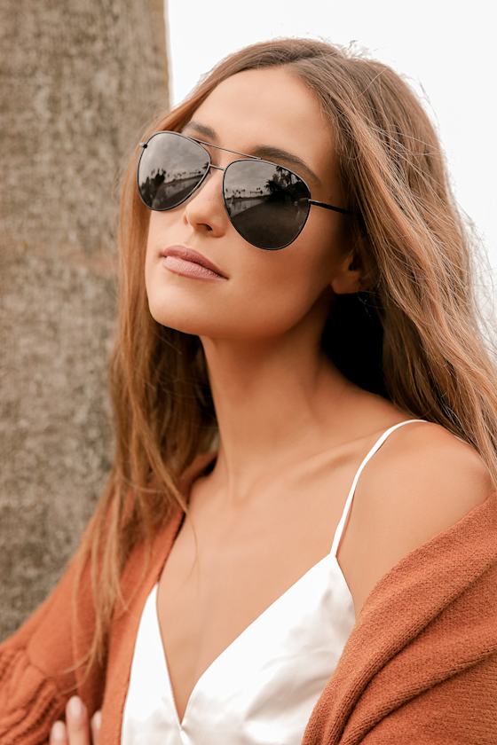 Great Attitude Black Aviator Sunglasses 1