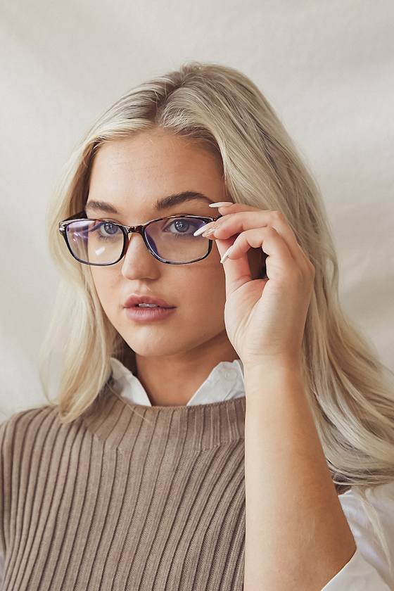 Book Club Brown Tortoise Blue Light Glasses 1