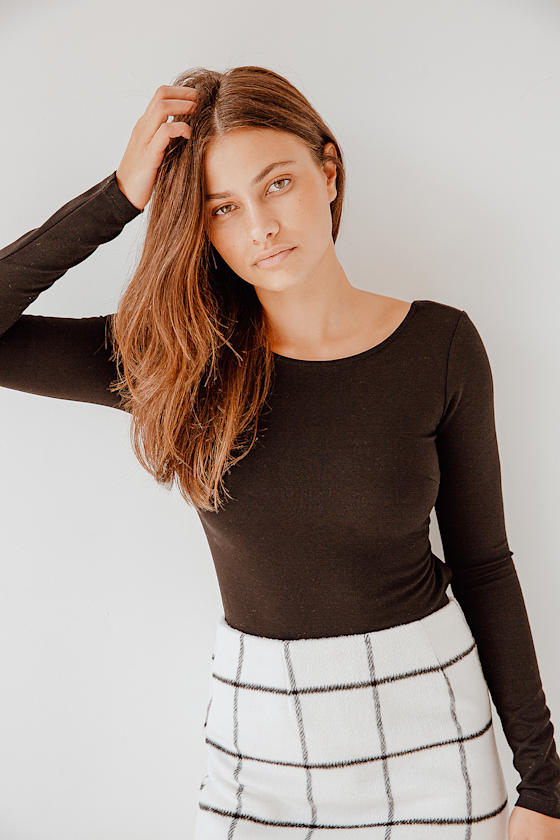 Timing It Right Black Long Sleeve Backless Bodysuit 4