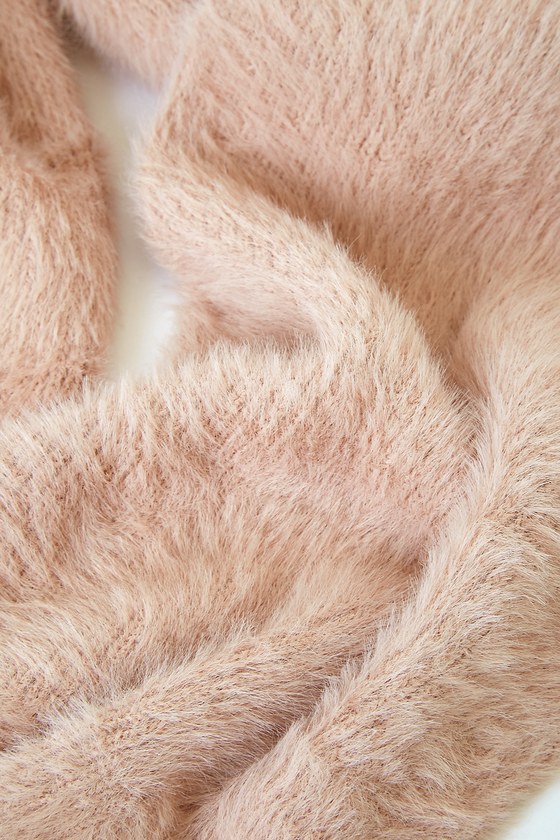 Dusty Pink Scarf - Faux Fur Scarf - Fuzzy Scarf - Long Scarf - Lulus
