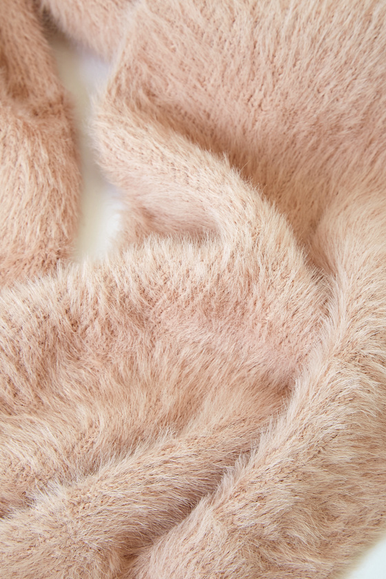 Dusty Pink Scarf Faux Fur Scarf Fuzzy Scarf Long Scarf Lulus