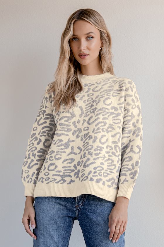 Ivory Leopard long sleeve main image 1