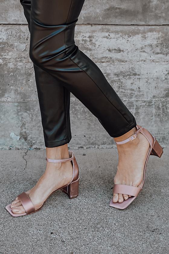 mauve ankle strap heels
