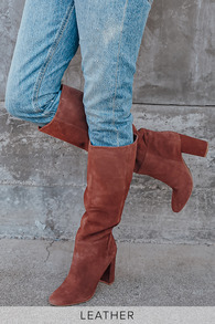 Krafty Redwood Suede Leather Knee High Boots