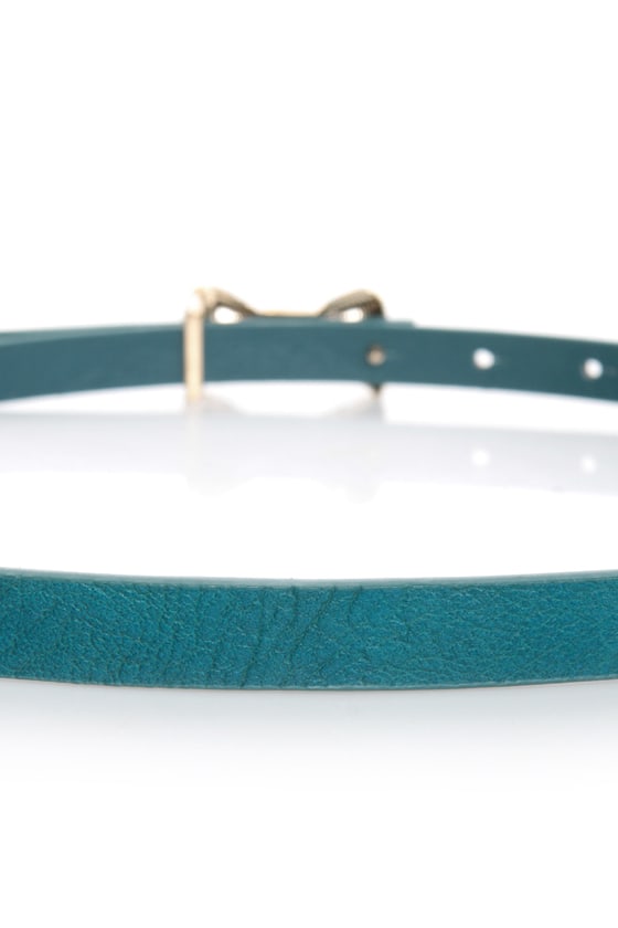 Cute Bow Belt - Skinny Belt - Blue Belt - $10.00